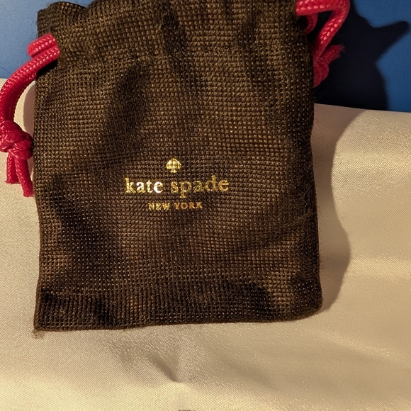 Michael Kors White & Silver Logo Pouch With Kate Spade Earrings & Jewelry Pouch - Picture 5 of 6